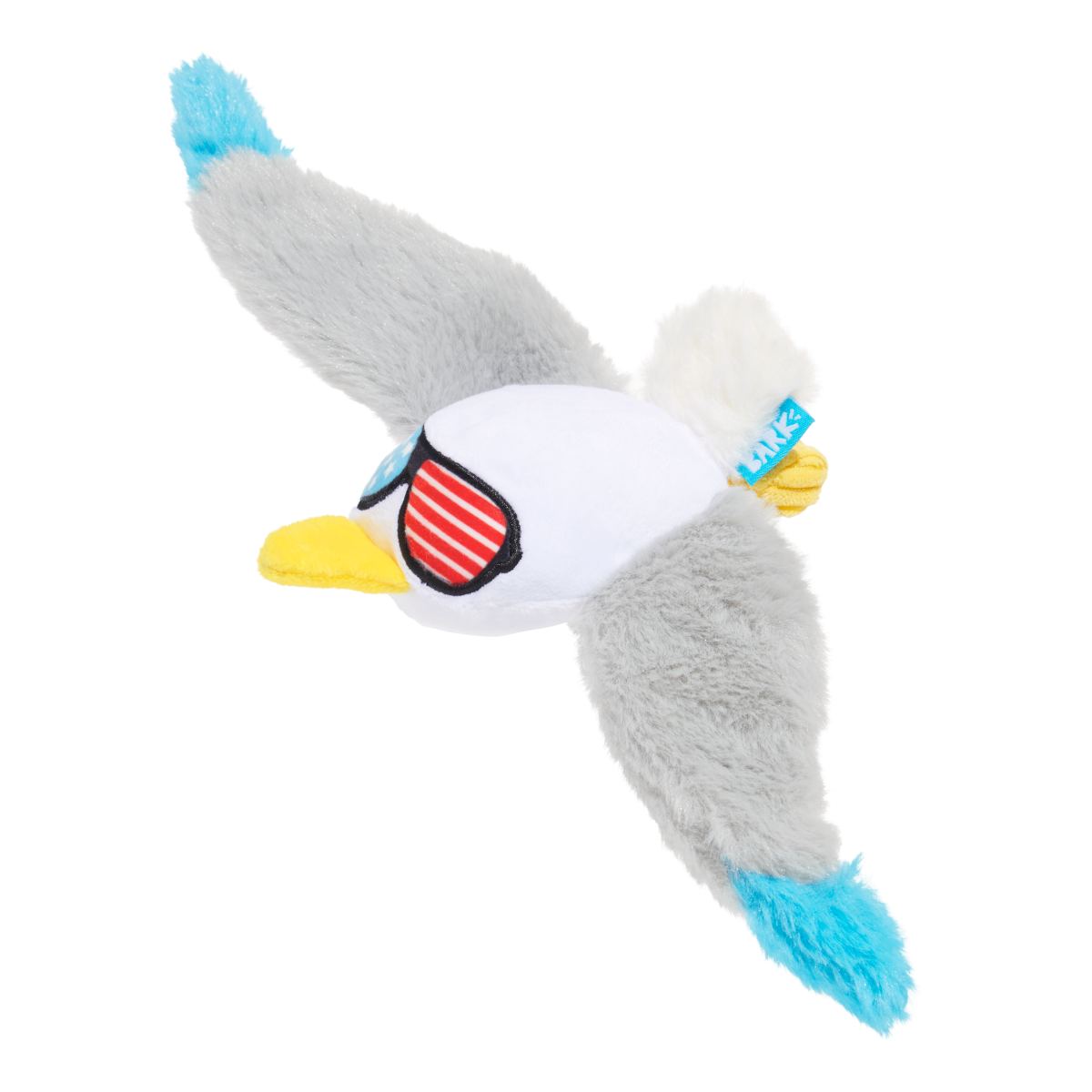 Free Gull Dog Toy with Squeaker & Crinkle for Tug & Fetch - Small/Medium