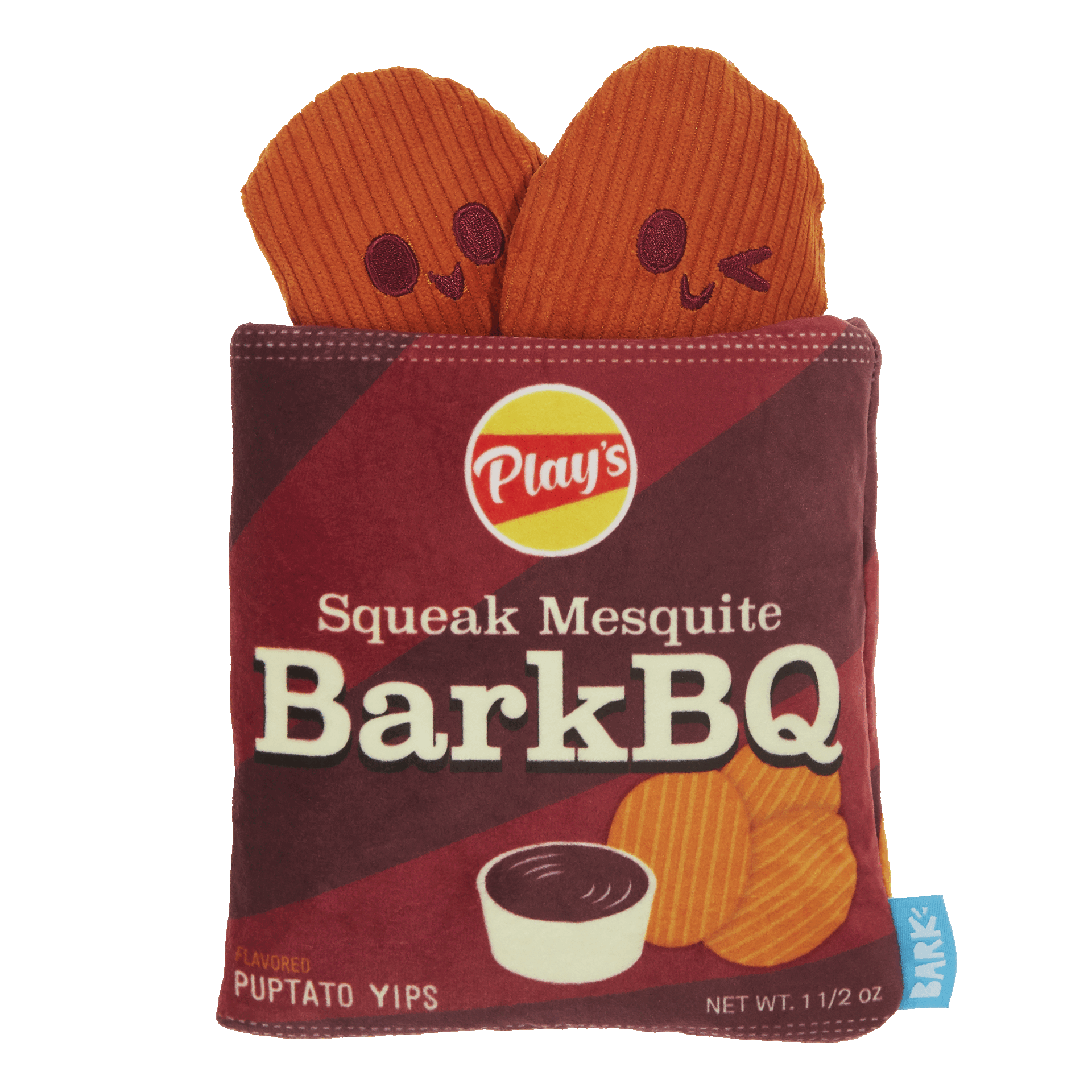 BarkBQ Chips Dog Toy with Squeakers & Treat Trap for Playtime Rewards