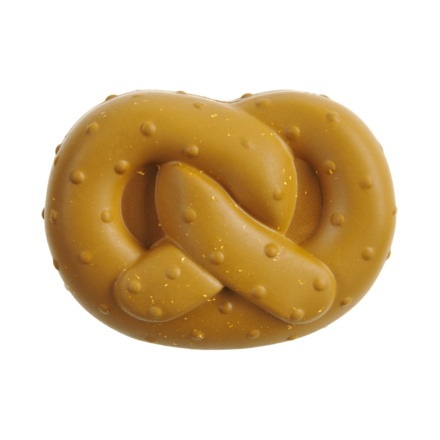 Cheese-Scented Barkvarian Pretzel Dog Toy with Squeaker