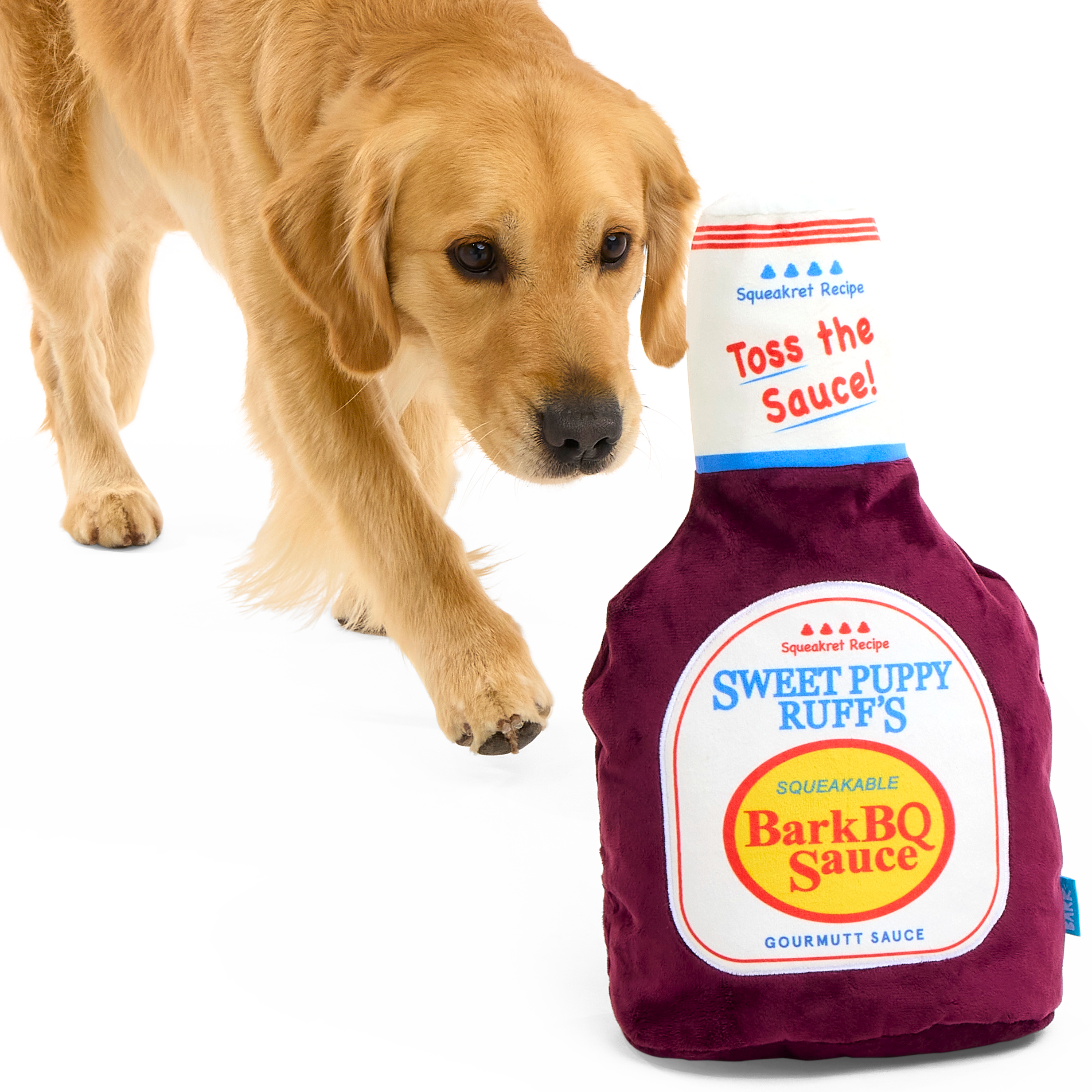 Big Dog BarkBQ Squeaky Crinkle Dog Toy with 2 Squeakers