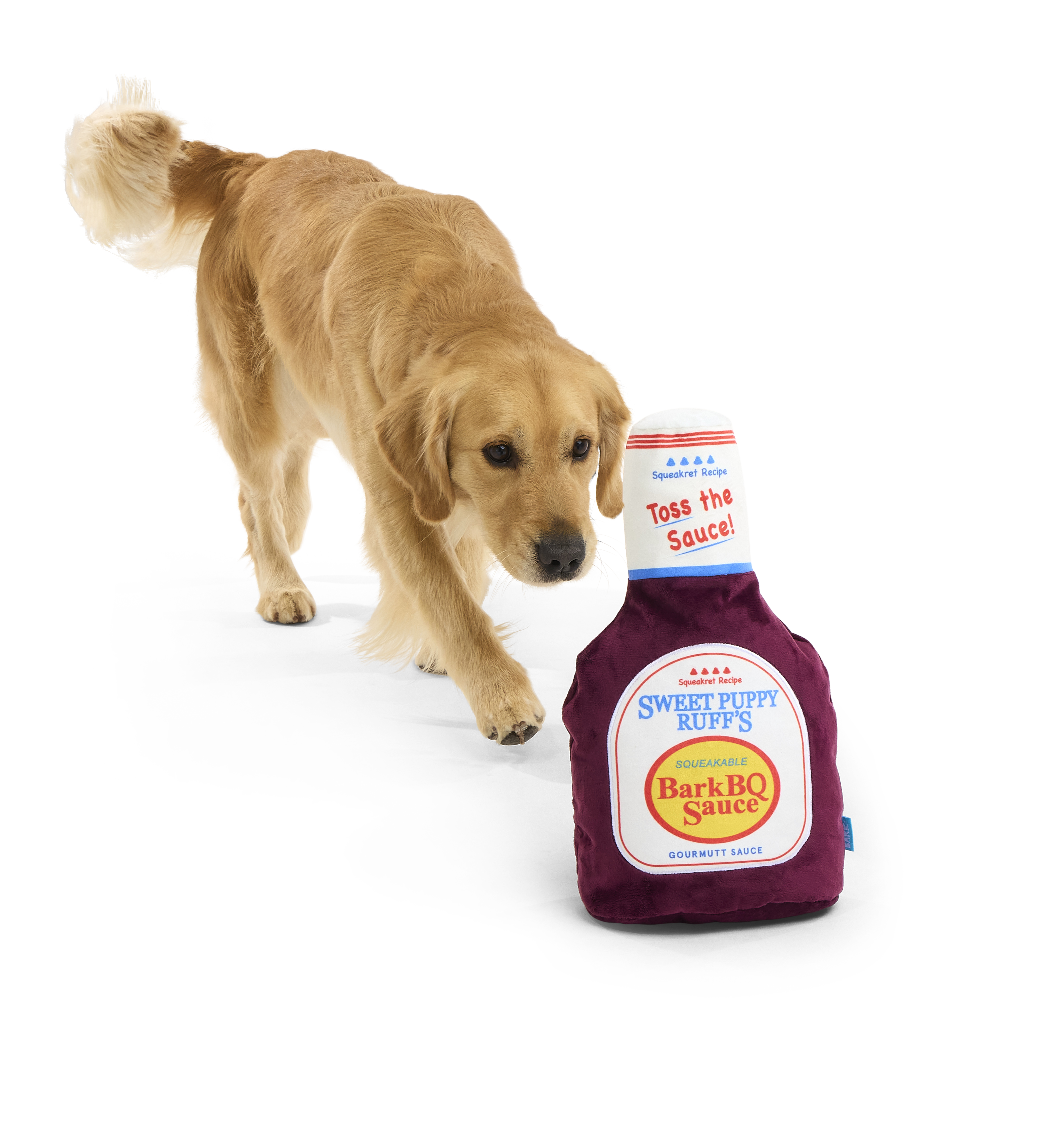 Big Dog BarkBQ Squeaky Crinkle Dog Toy with 2 Squeakers