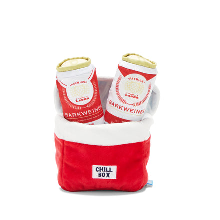 Bite Lite Dog Toy Beer Cooler with Squeakers & Crinkle