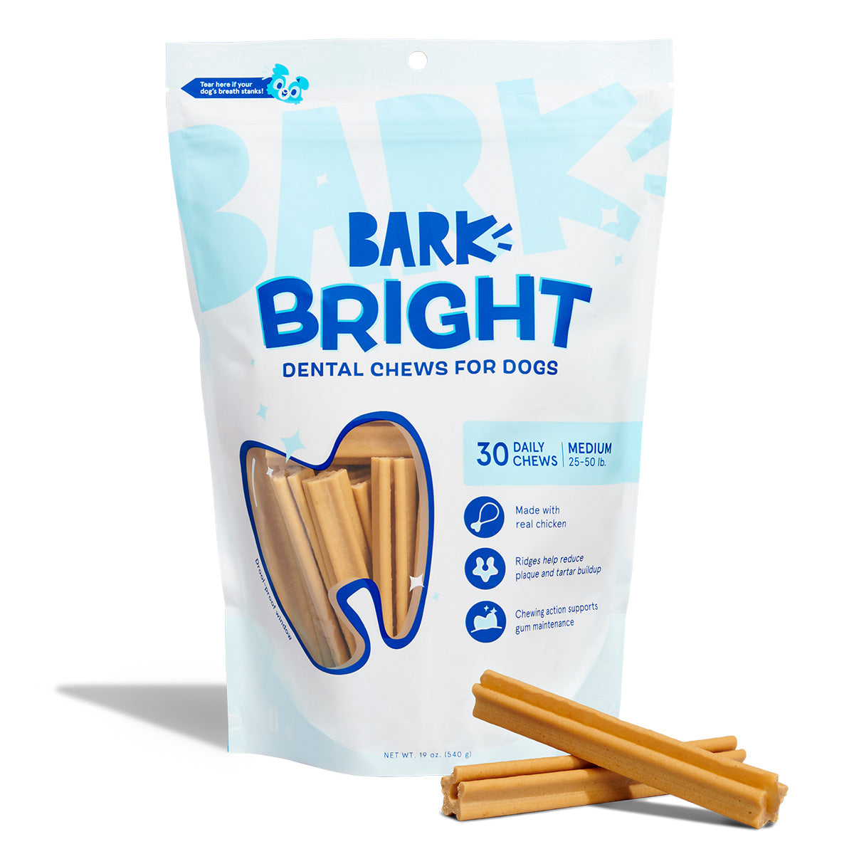 Bright Dental Chews for Dogs – Grain-Free, Plaque-Fighting, USA Made