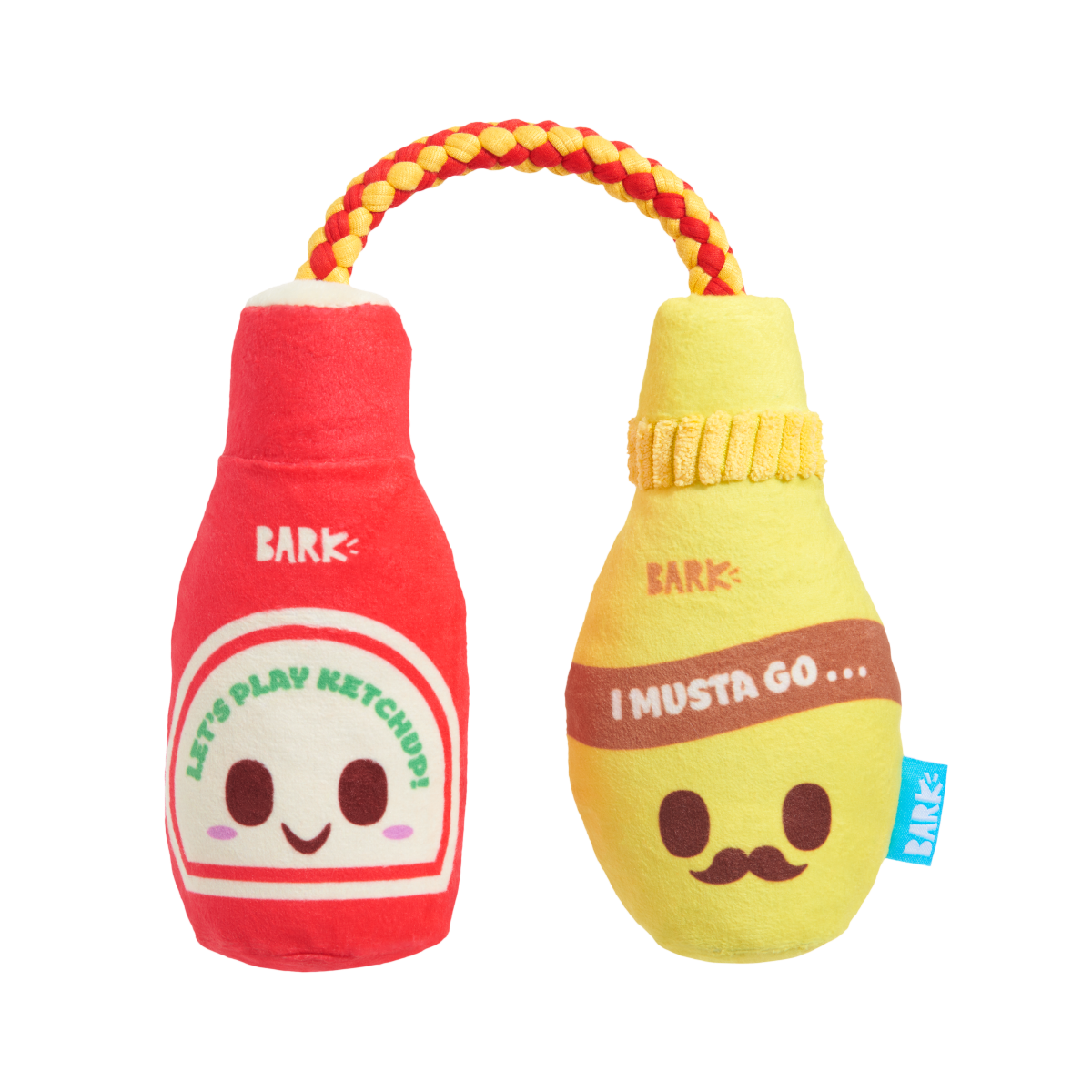 Cat & Mutt Condimutts Squeaky Ketchup & Mustard Dog Toy