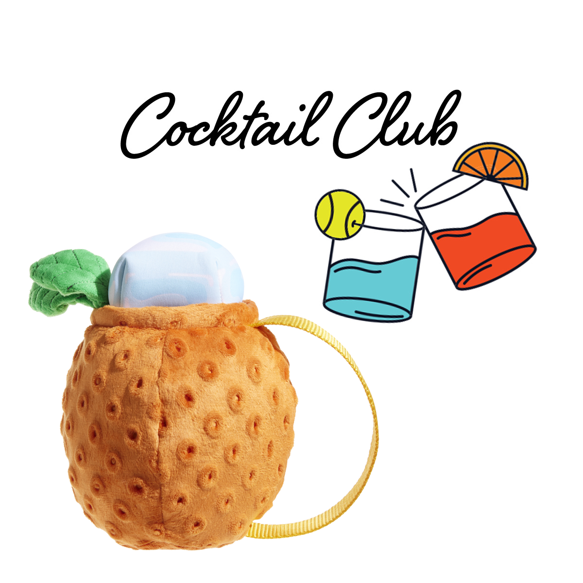 Cocktail Club Monthly Dog Toy Subscription Box for Small & Large Breeds