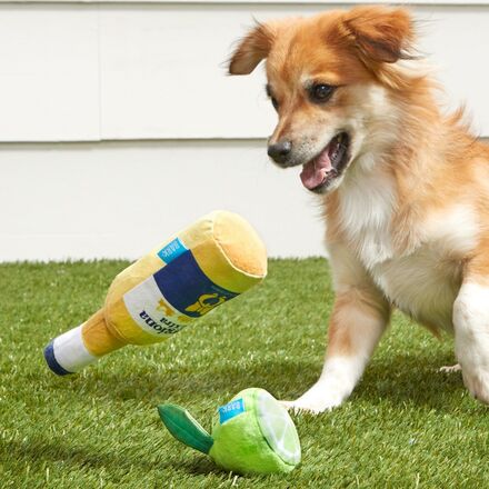 Corgi Dog Toy with Squeaker & Crinkle - Beer & Lime Play Set