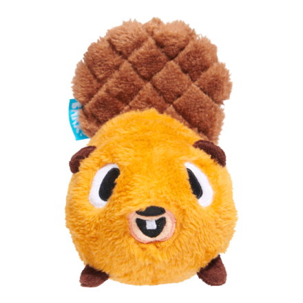 Dam Daniel Squeaky Beaver Dog Toy with Crinkle & Fluff