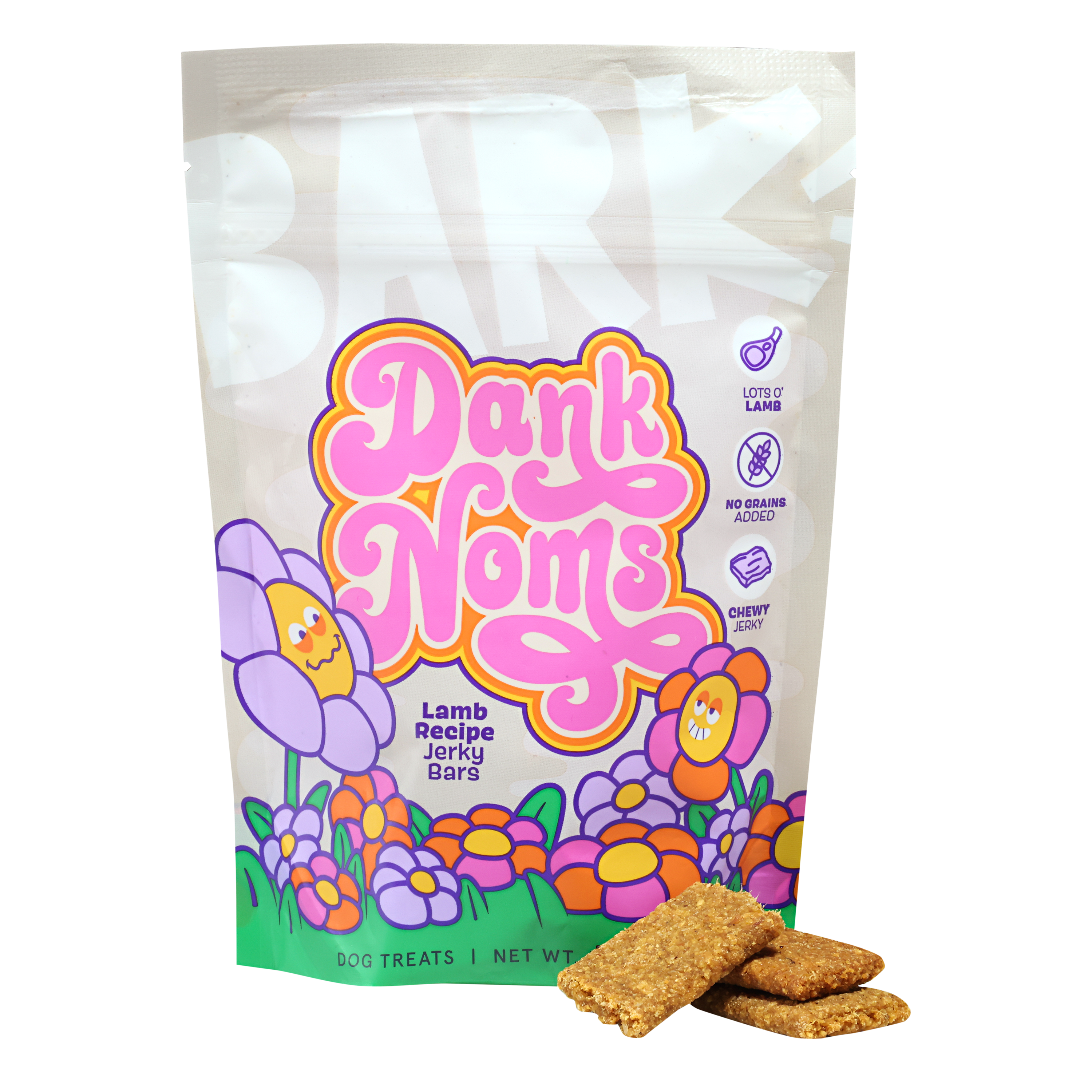 Dank Noms Lamb Jerky Dog Treats – THC-Free Snack Bars