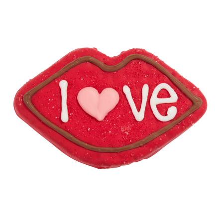 Healthy Dog Treats Cookie with Kisses Shape - Natural Ingredients for Small & Large Dogs