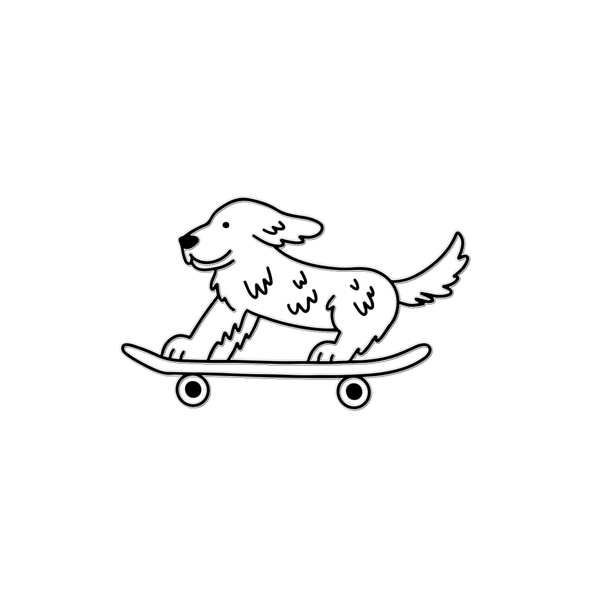 Skateboarding Dog Temporary Tattoo - Realistic & Long-Lasting