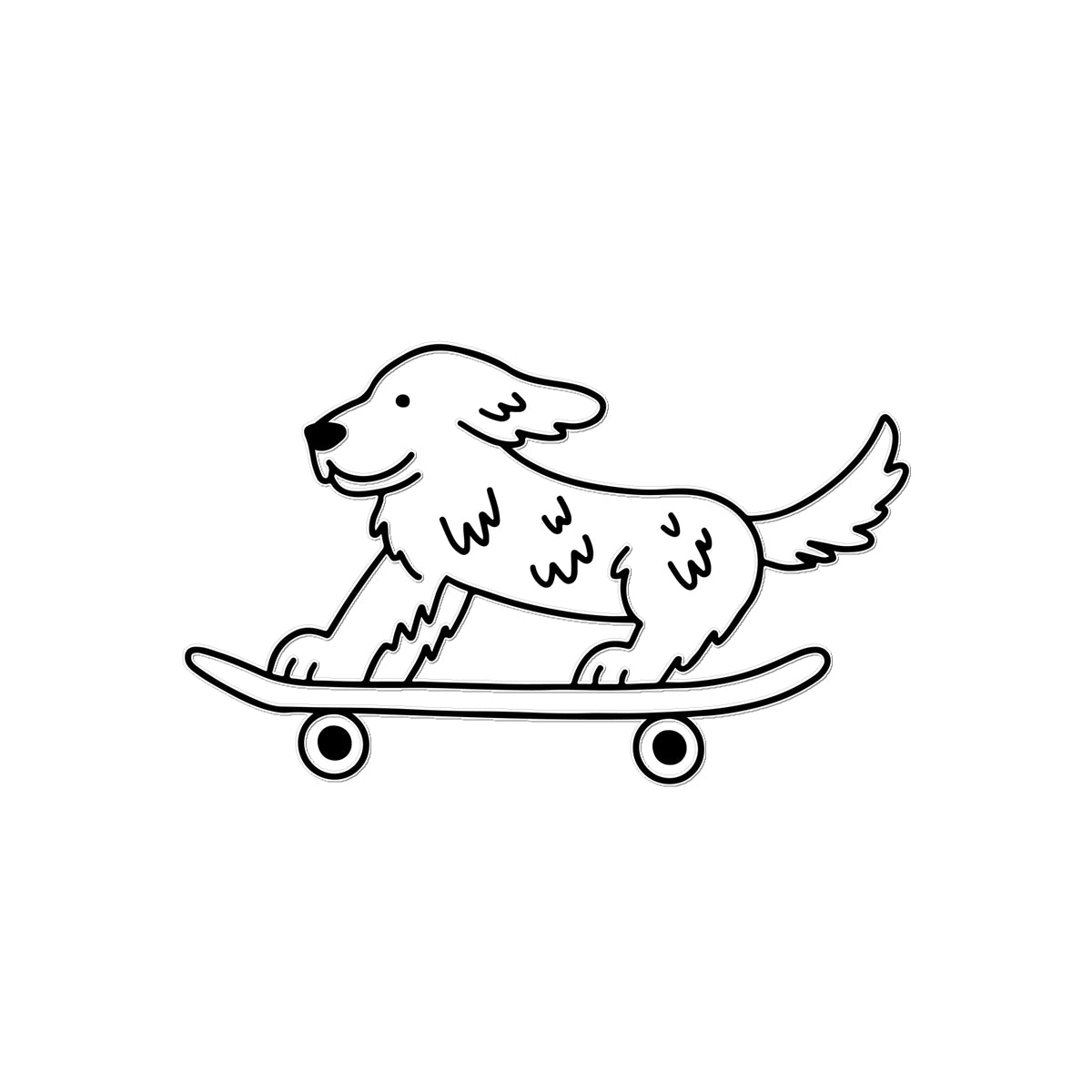 Skateboarding Dog Temporary Tattoo - Realistic & Long-Lasting