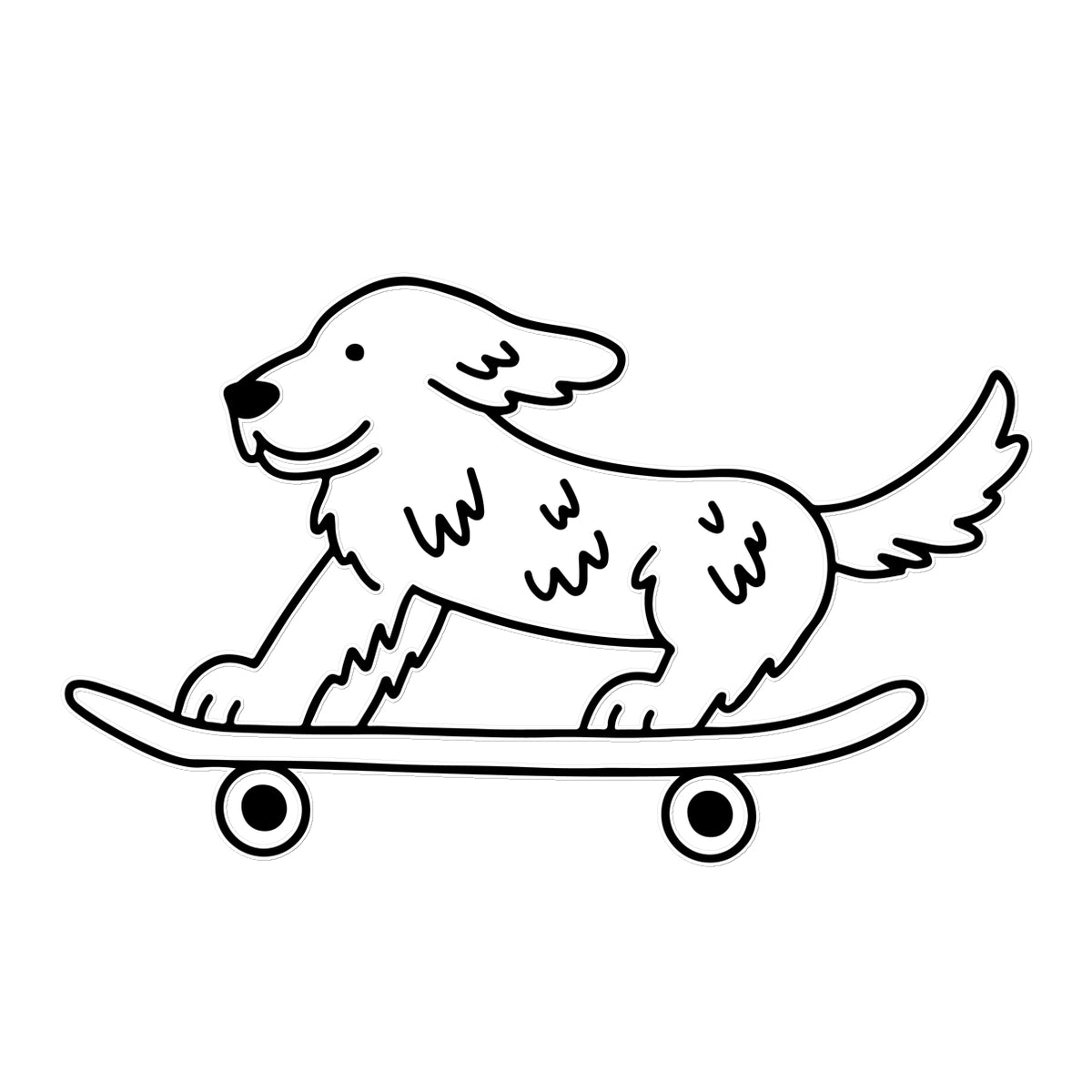 Skateboarding Dog Temporary Tattoo - Realistic & Long-Lasting
