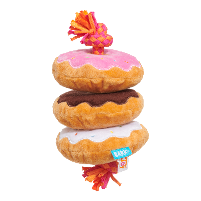 Dunkin' Donuts Squeaky Dog Rope Toy with 3 Squeakers