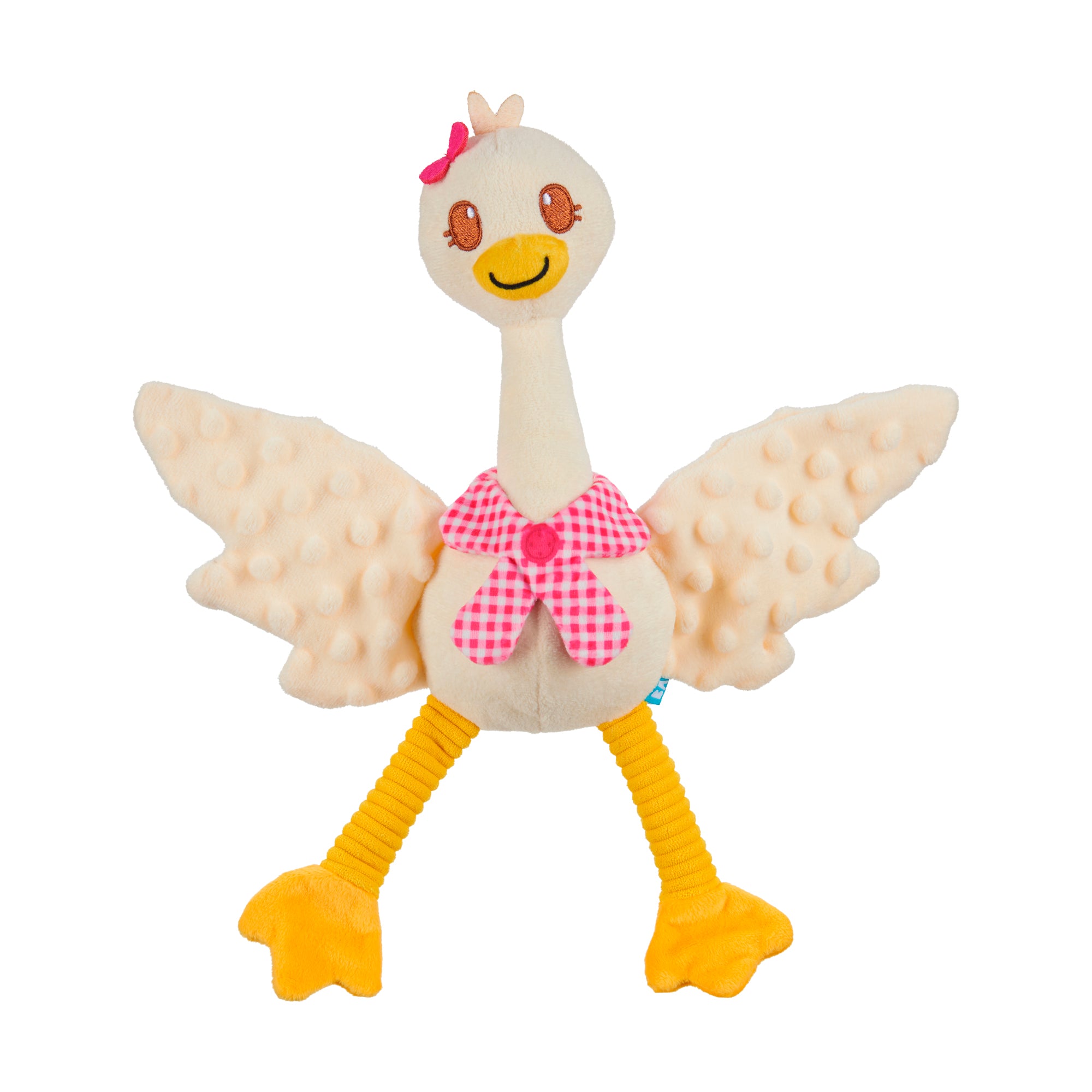 Farmer's Barket Extra Large Gingham Goose Dog Toy with Squeaker