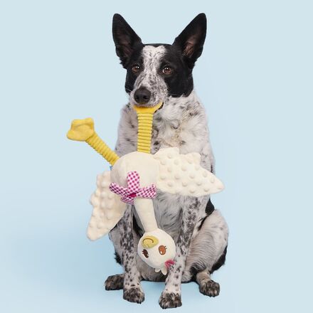 Farmer's Barket Extra Large Gingham Goose Dog Toy with Squeaker