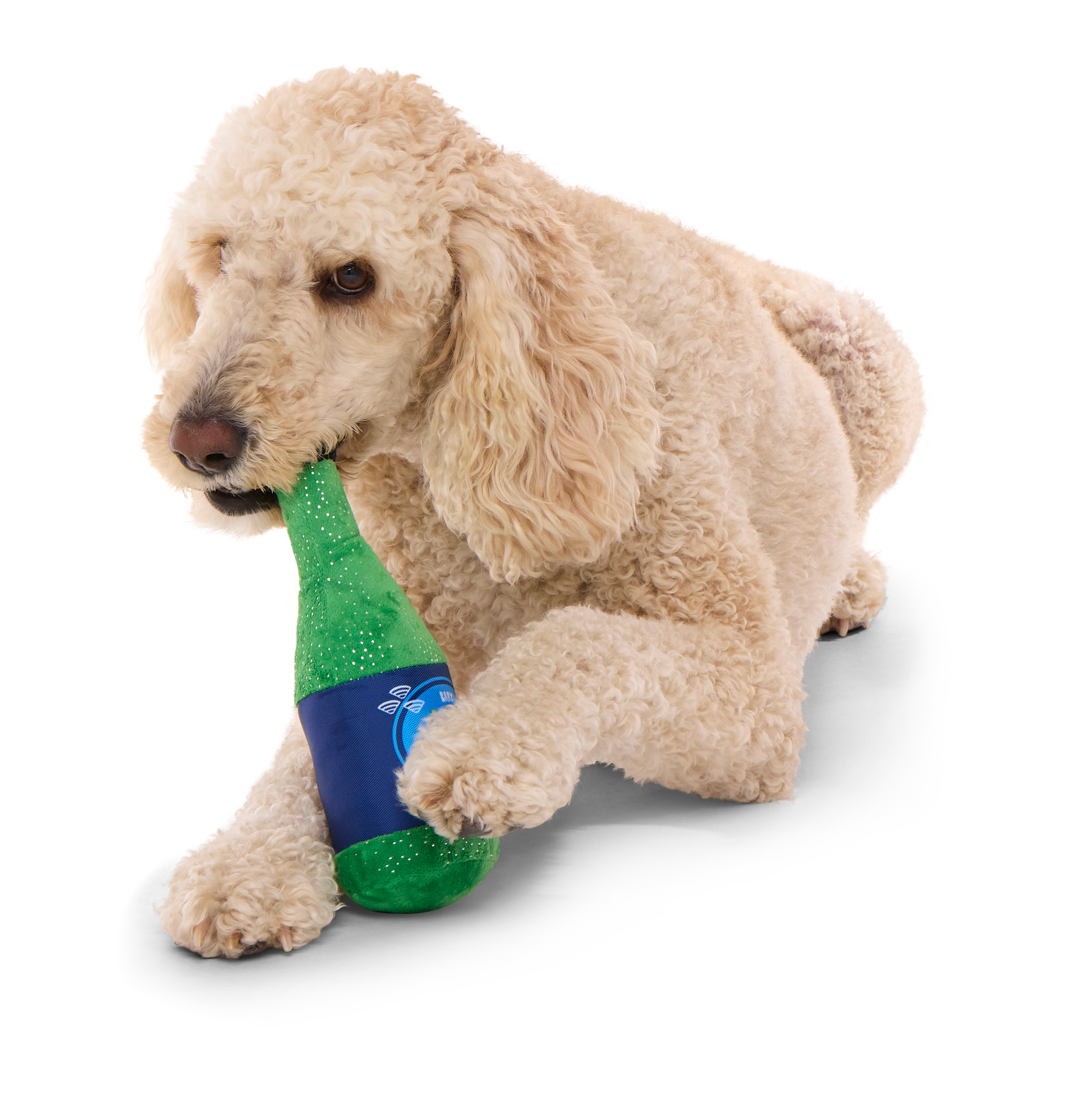 Squeaky Sake Dog Toy - Soft Plush with Grunt Tube for Fetch Play