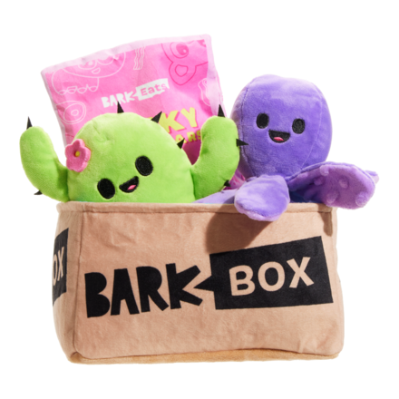 BarkBox Mini Dog Toy with Squeakers & Crinkle for Small Dogs
