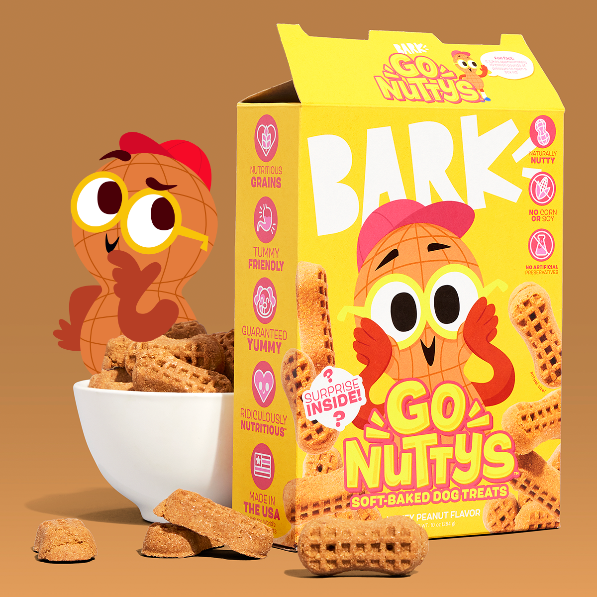 Go Nutty's Honey Peanut Soft Baked Dog Treats - Wholesome & Nutritious