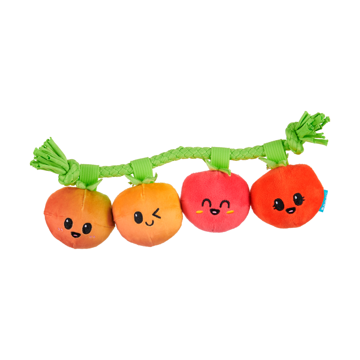 Hairloom Tomatoes Dog Toy with Squeakers & T-Shirt Rope