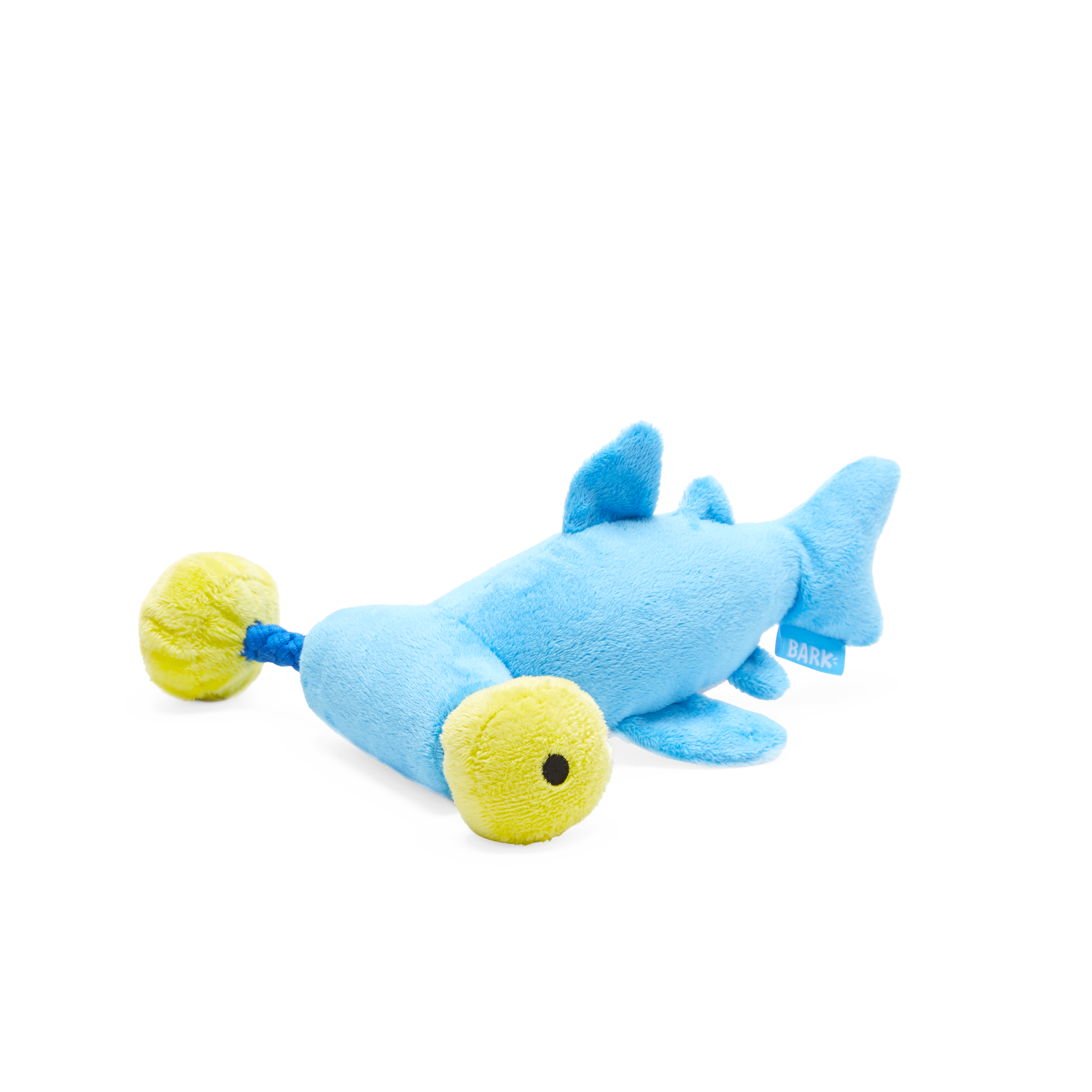 Hammerin' Hank the Shark Dog Toy with Squeakers & Rope Eyes