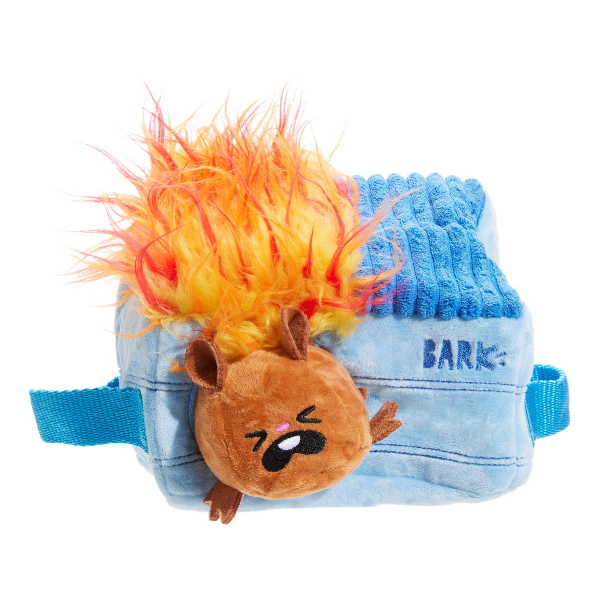 Hide n' Squeak Dumpster Fire Dog Toy with Squeaky Rats & Crinkle Sounds