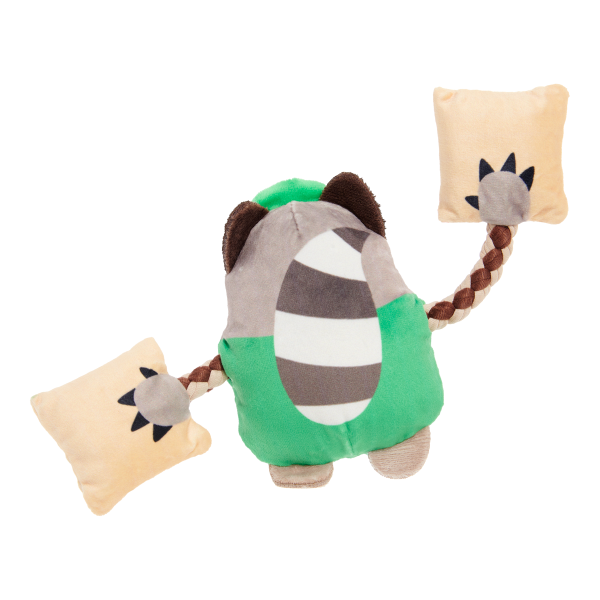 Raccoon Pizza Dog Toy with Squeaker & Crinkle for Tug Play