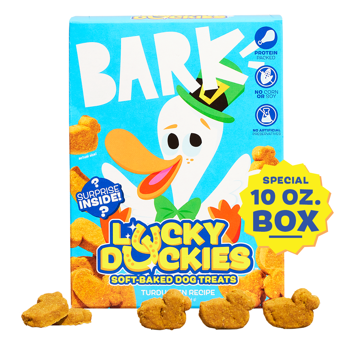 Lucky Duckies Soft Baked Dog Treats - Turducken Recipe, 10oz