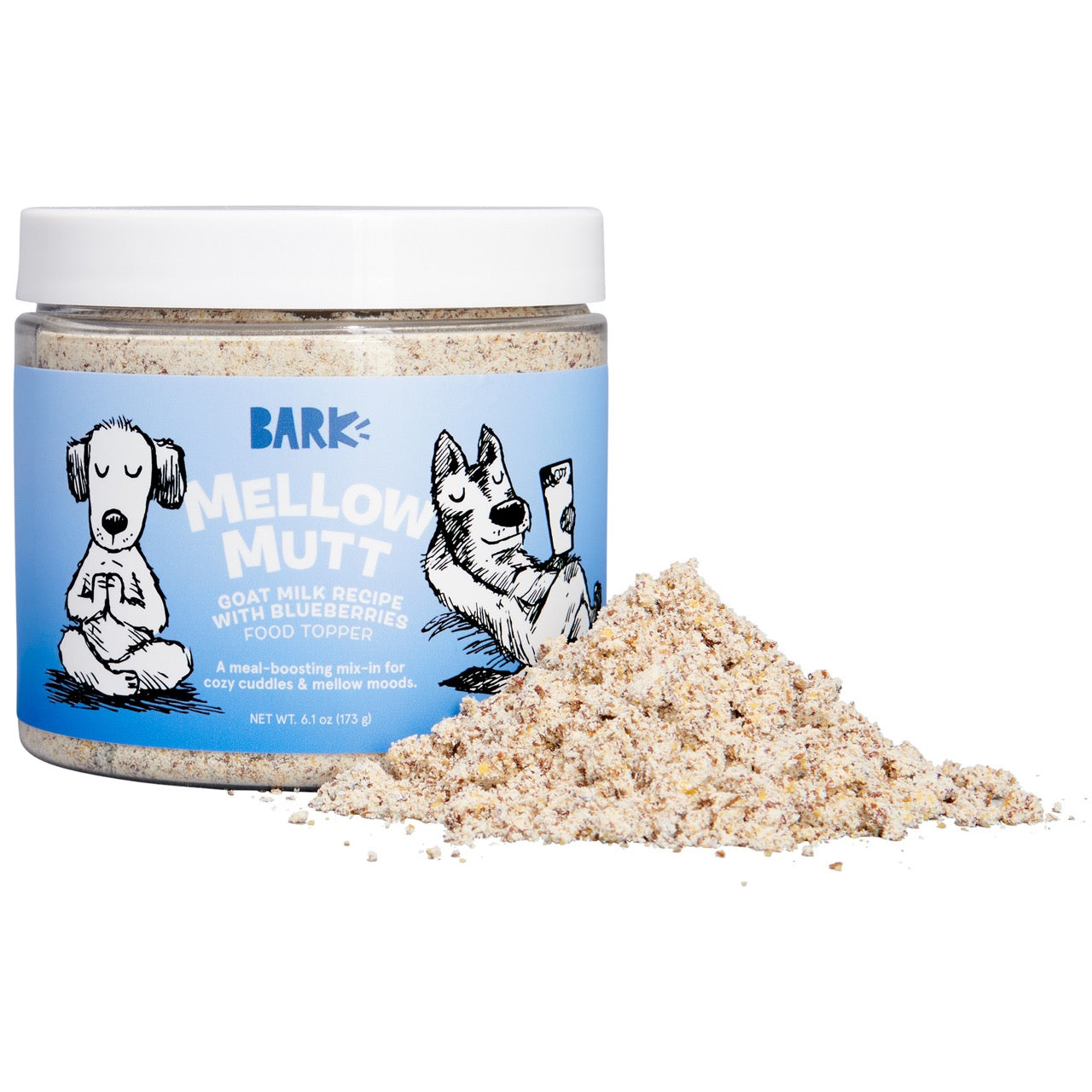 Mellow Mutt Goat Milk Dog Treats with Blueberries for Relaxation