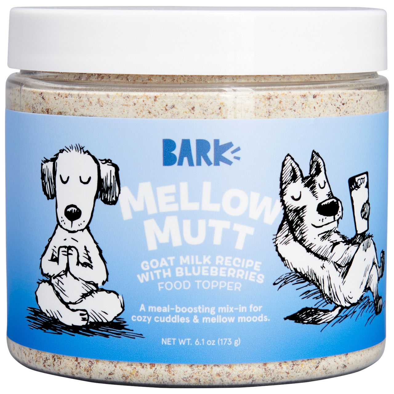 Mellow Mutt Goat Milk Dog Treats with Blueberries for Relaxation