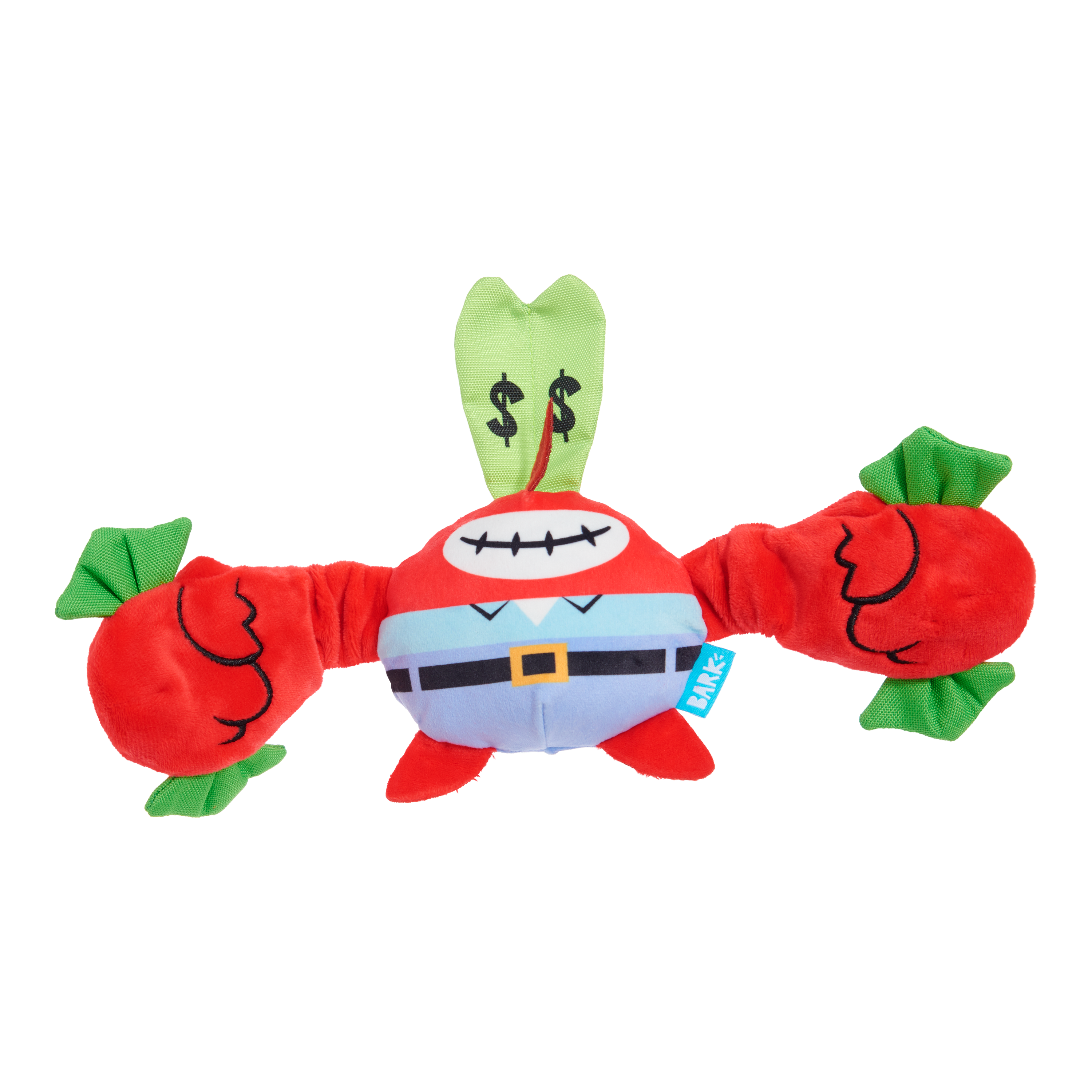 Mr. Krabs Dog Toy with Squeaker & Tugging Arms