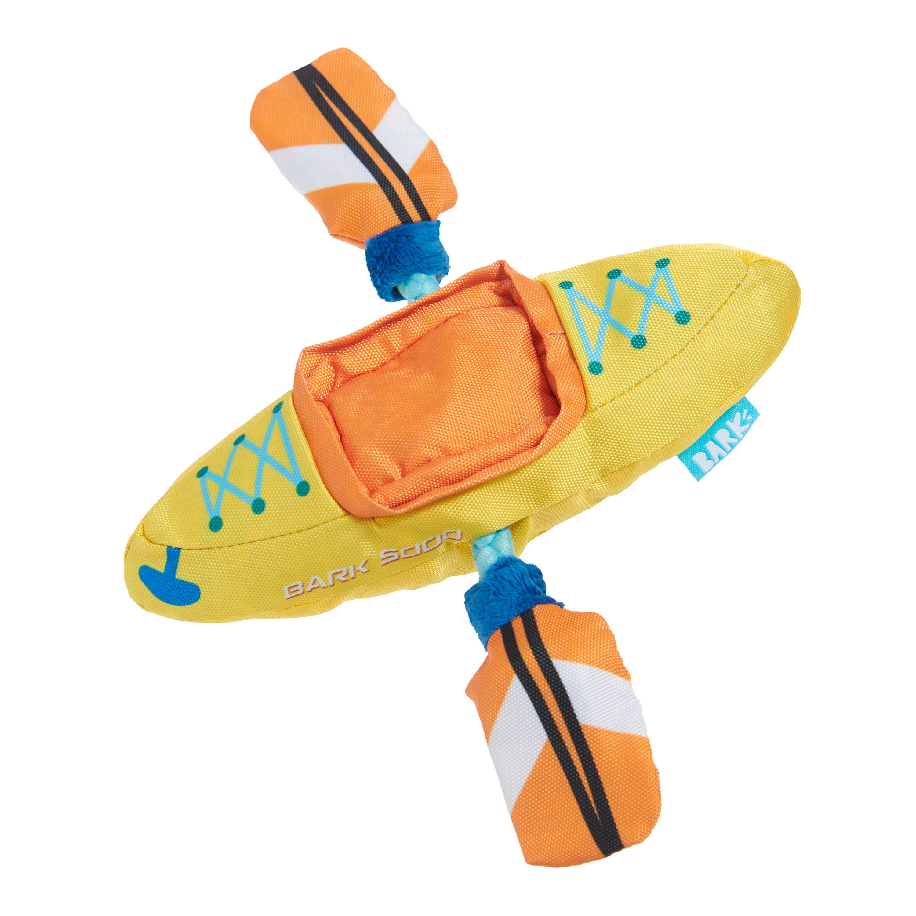 Dog Kayak Toy with Squeaker & Tug Rope for Pups