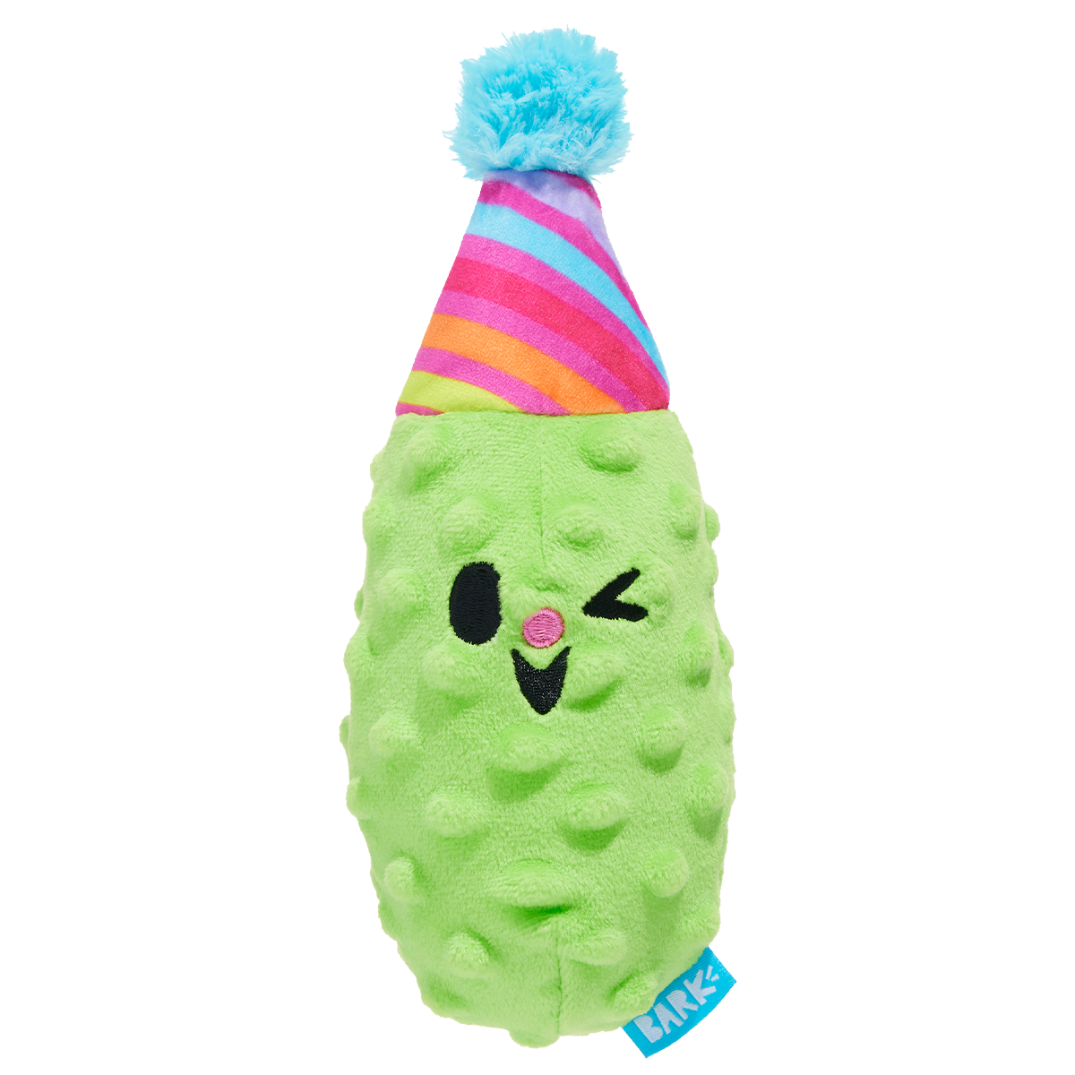 Party Pickle Pedro Squeaky Crinkle Dog Toy for Play & Cuddles