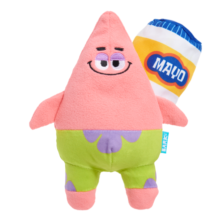 Patrick's Squeaky Dog Toy - Crinkle & Rip Reveal for Playful Pups