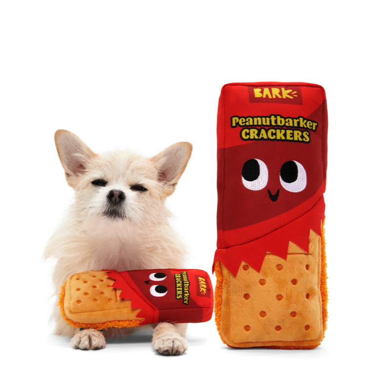 Peanutbarker Dog Toy Crackers with Squeaker & Crinkle