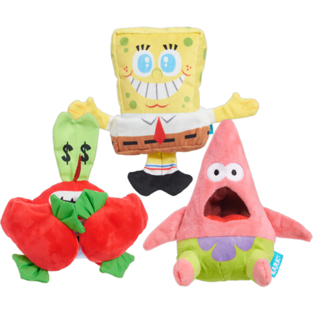 SpongeBob Dog Toys Bundle - Plush Squeaky Pet Toys for Dogs