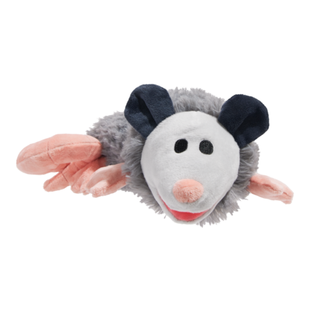 Poppy Possum Squeaky Dog Toy with Crinkle & Fluff for Playtime