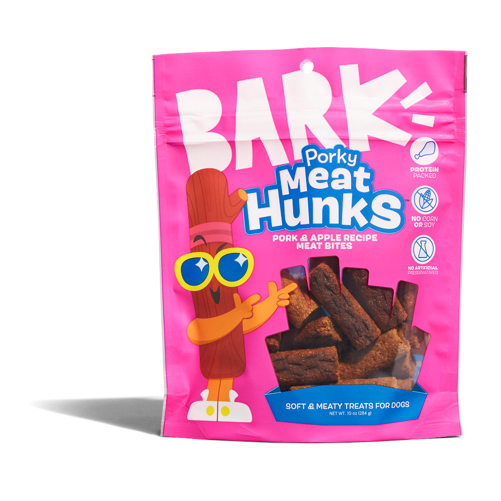 BARK Porky Meat Hunks Dog Treats - Soft & Meaty Pork Bites