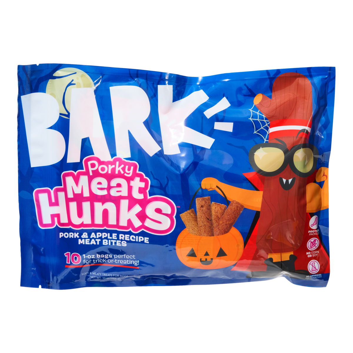 BARK Porky Meat Hunks Dog Treats – 10 Pack, 1 oz Each