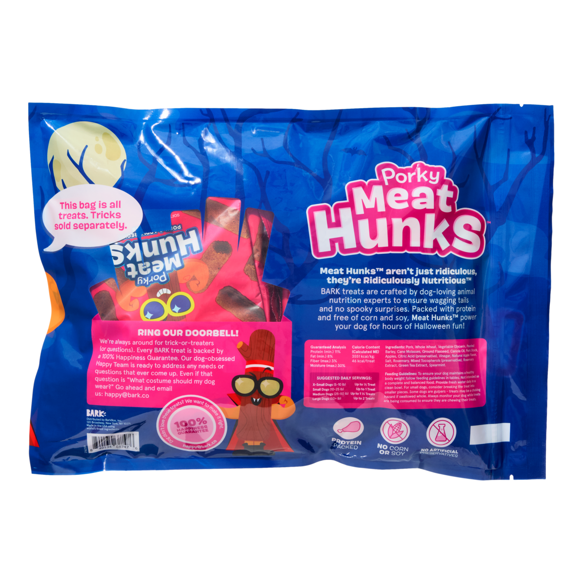BARK Porky Meat Hunks Dog Treats – 10 Pack, 1 oz Each