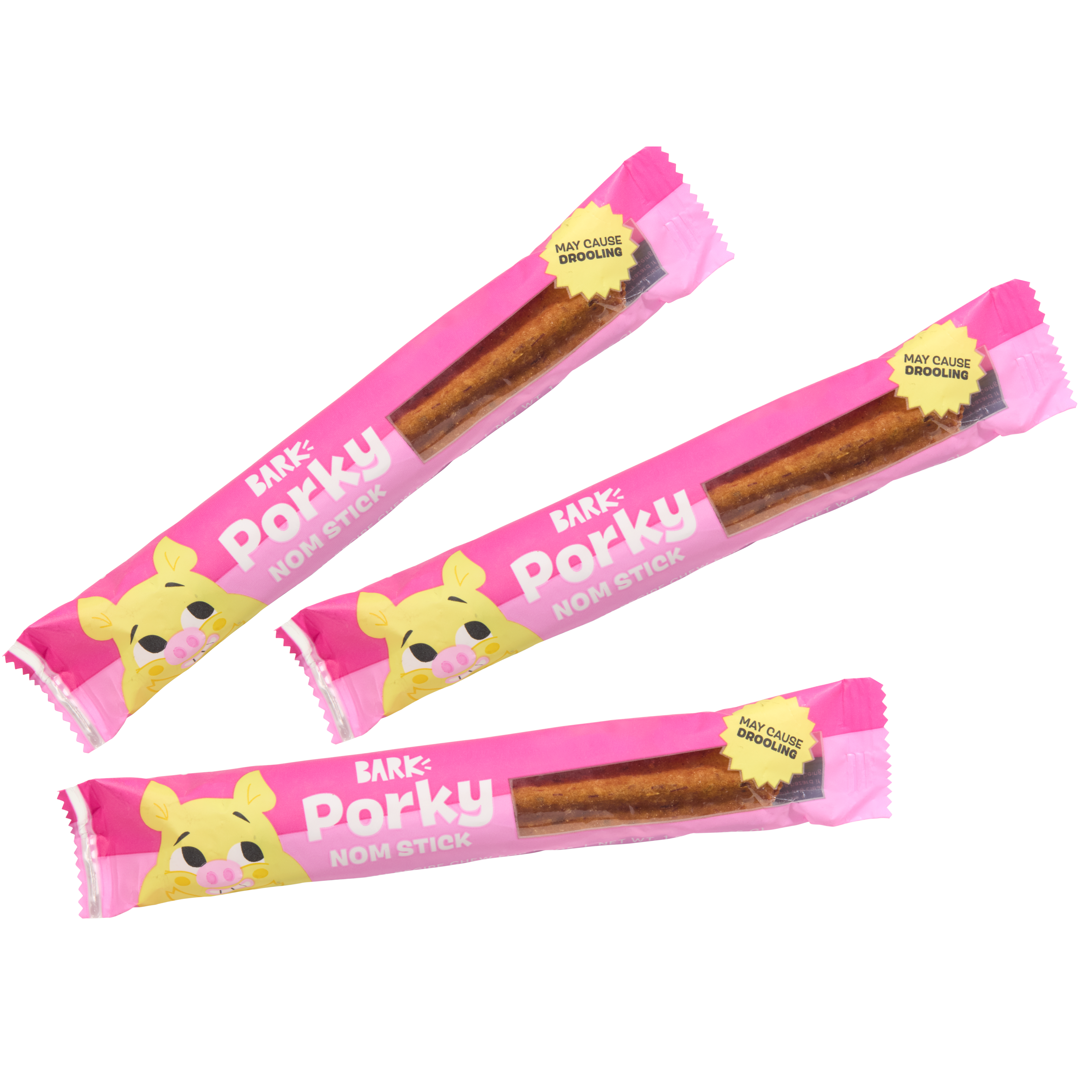 Porky Nom Stick Dog Treats - Made in Canada with Bacon & Sweet Potato