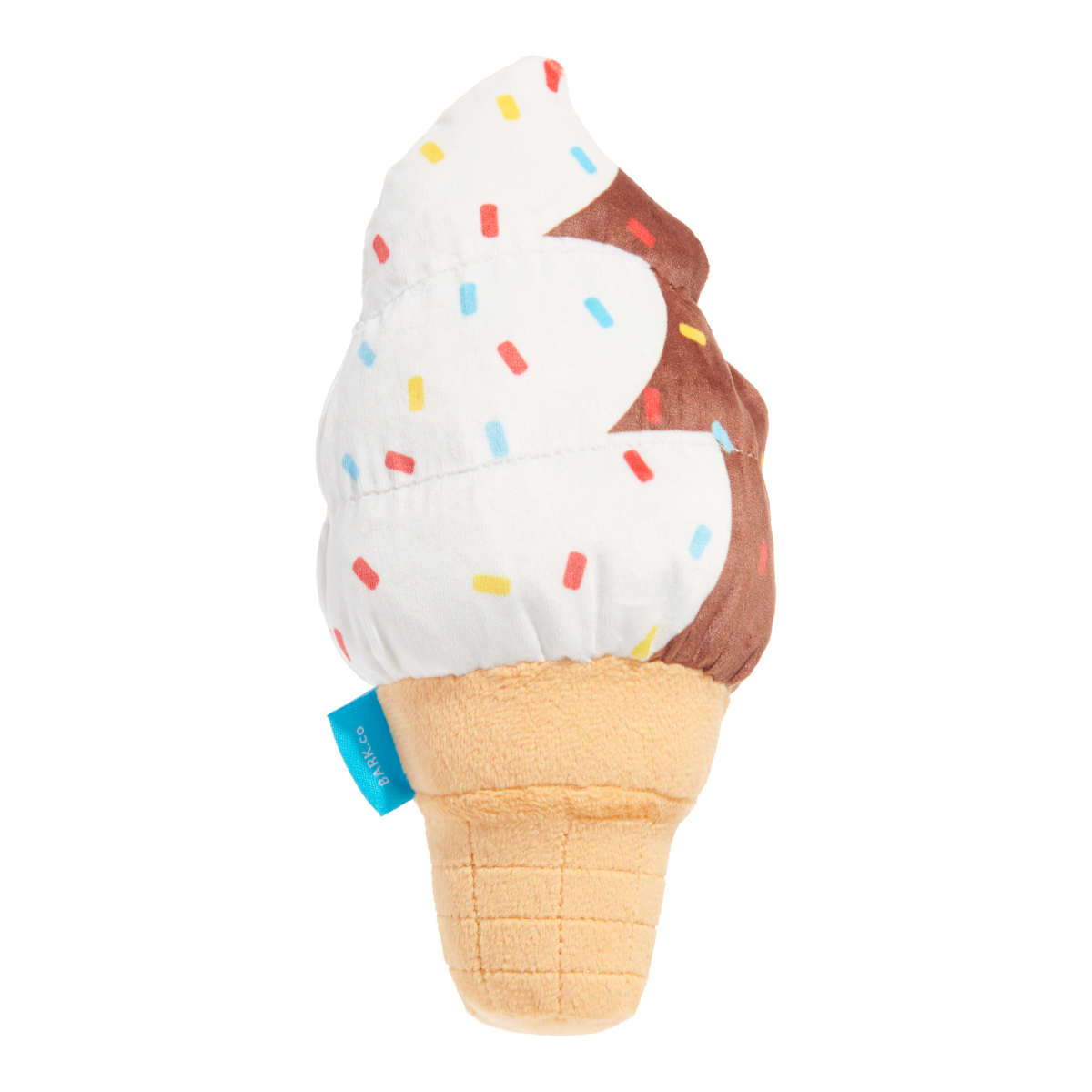 Ice Cream Dog Toy with Squeaker & Crinkle for Playful Pups