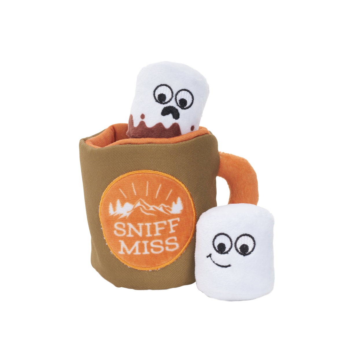 Squeaky Dog Toy Mug with Crinkle & Treat Hiding Feature