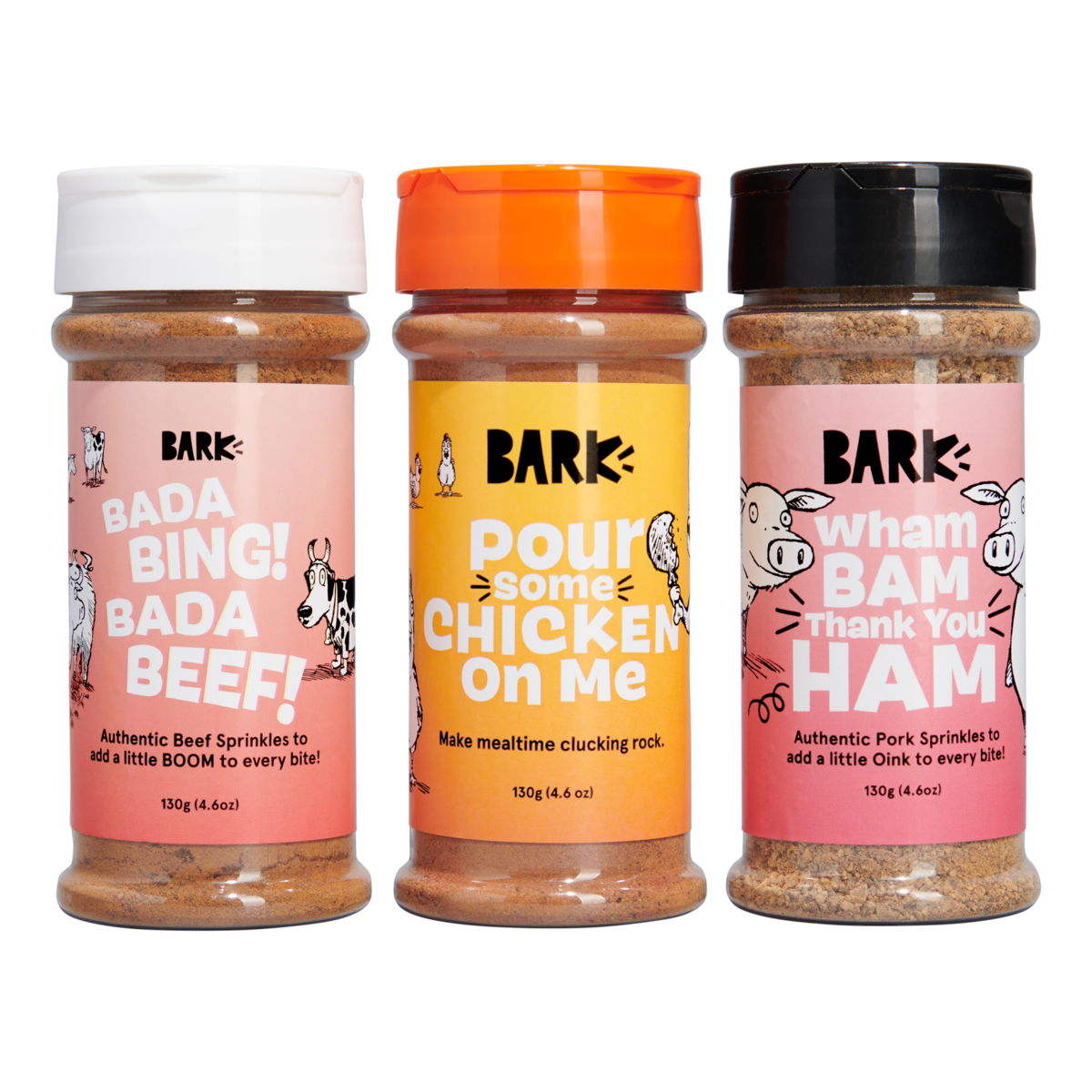 Natural Dog Food Topper Trio - Beef, Pork & Chicken Liver Sprinkle