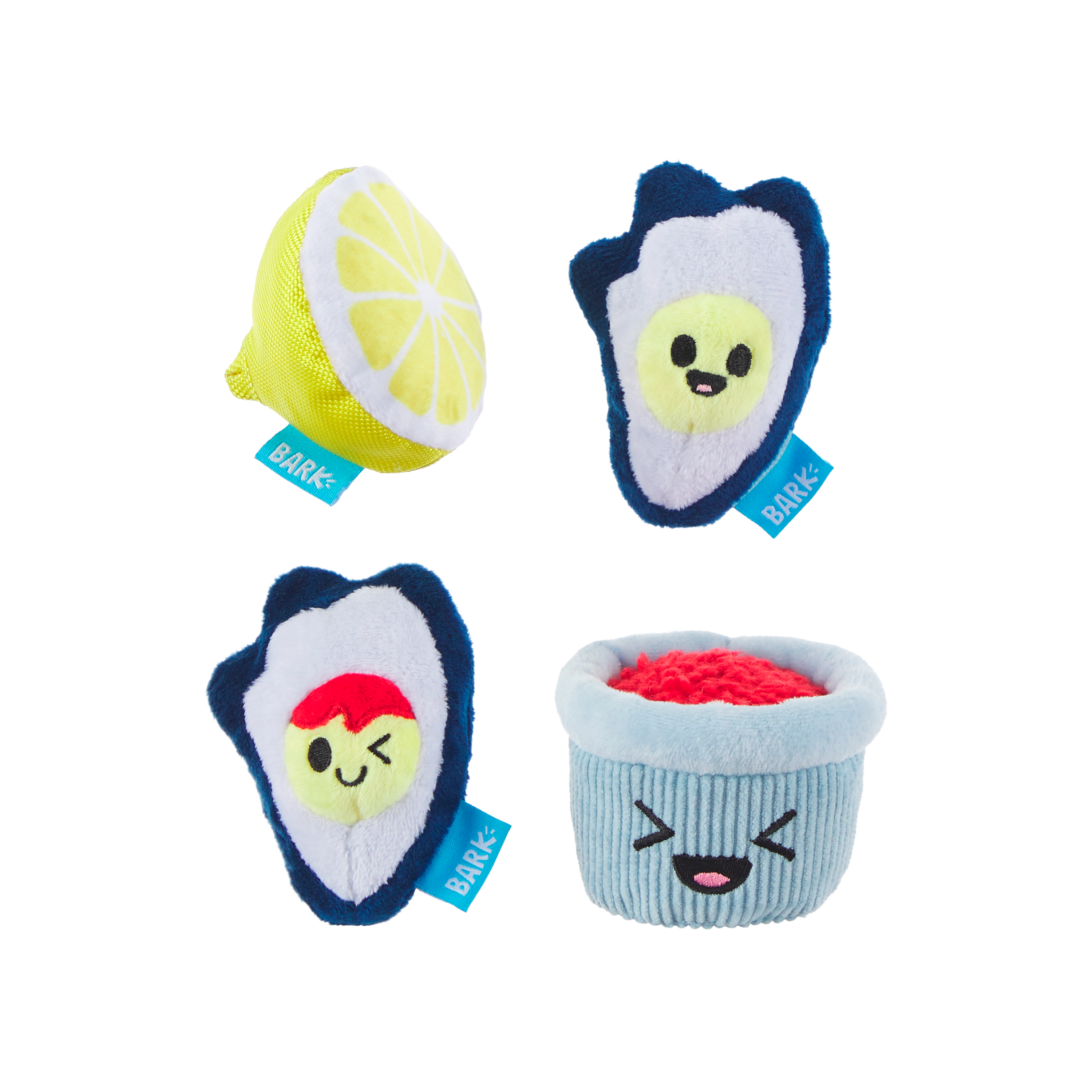 Squeaky Oyster Dog Toy Shuck N' Chuck Toysters with Squeakers