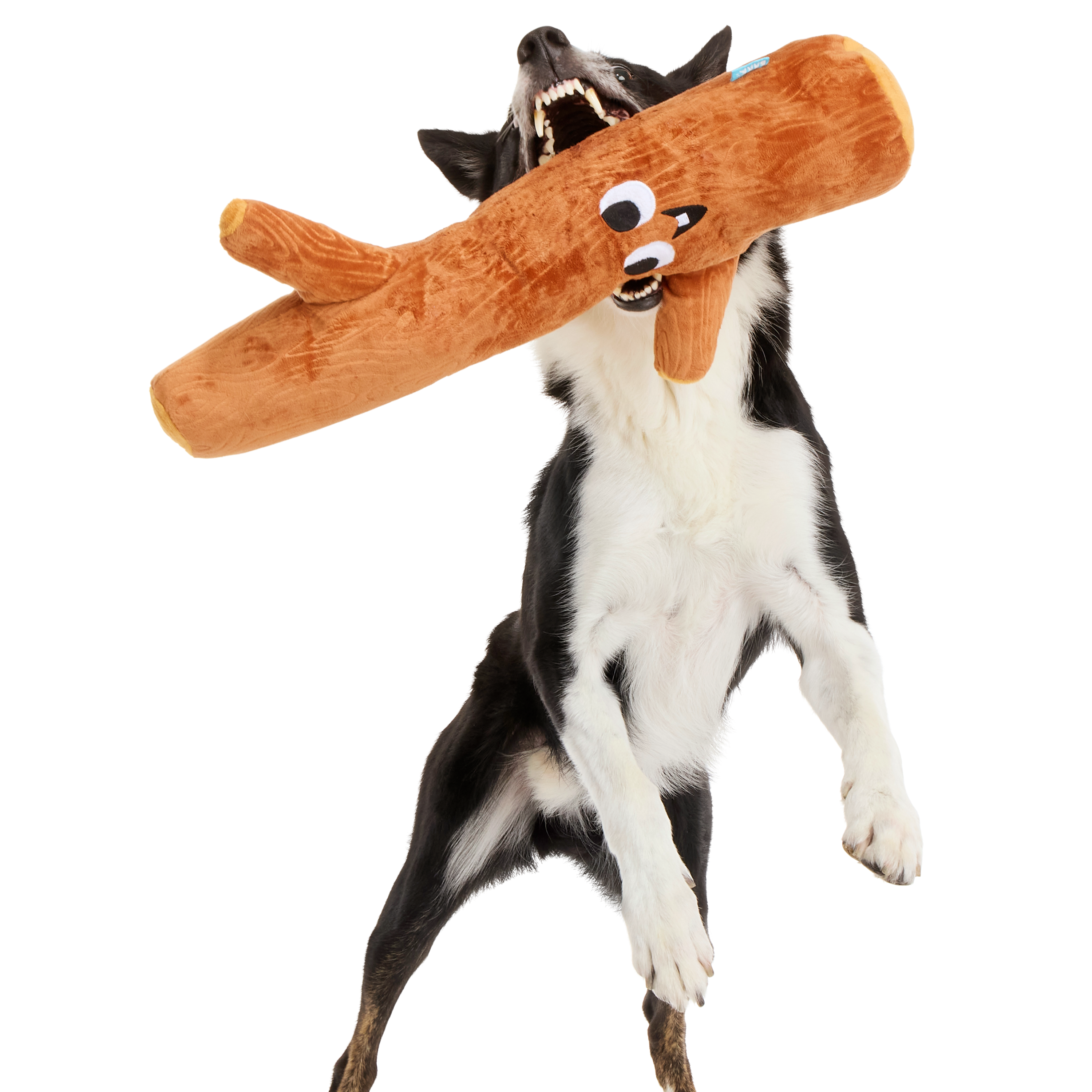 Squeaky Stick Dog Toy with Crinkle & 2 Squeakers for Fetch Play