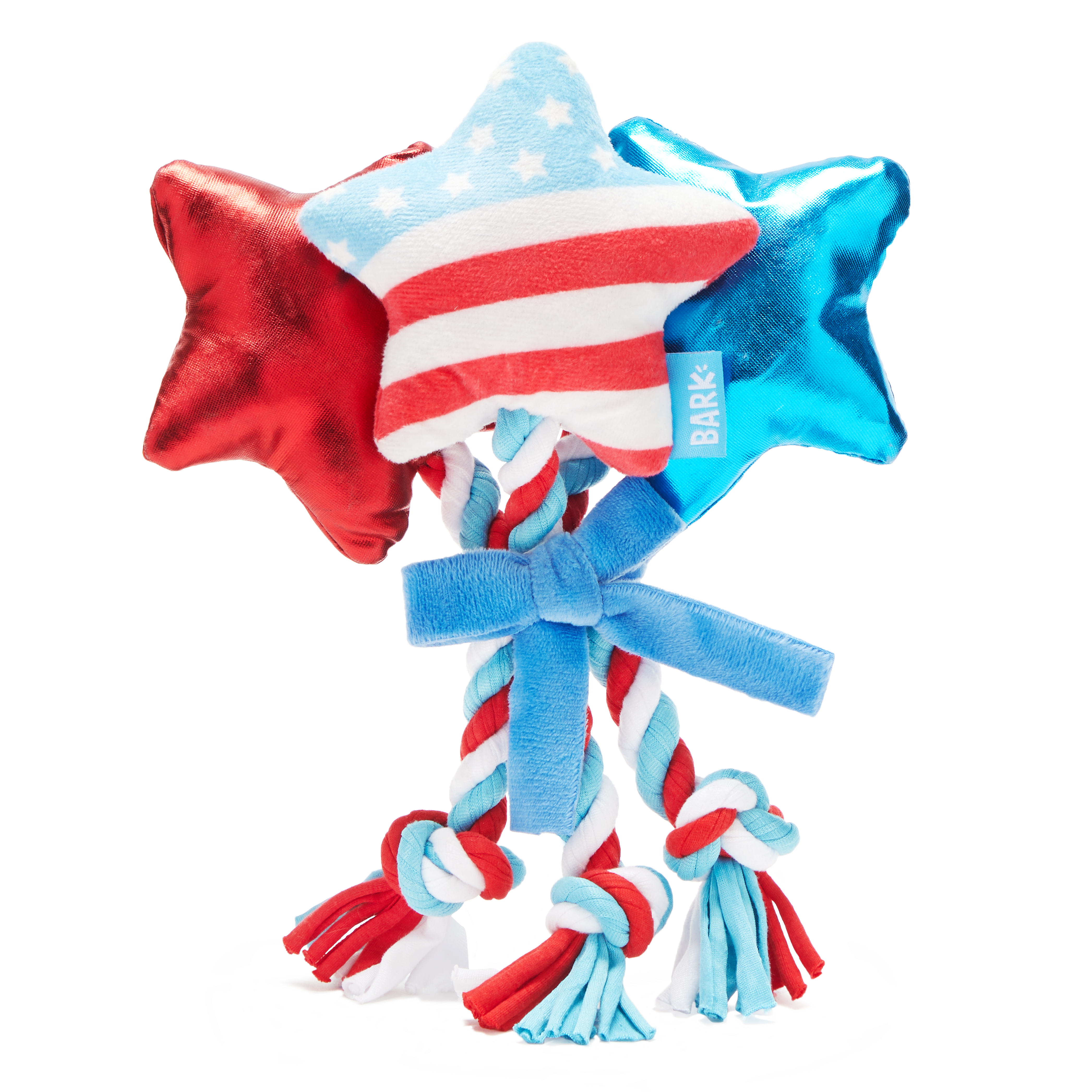 Star-Spangled Squeaky Dog Toys with Crinkle for Playtime Fun