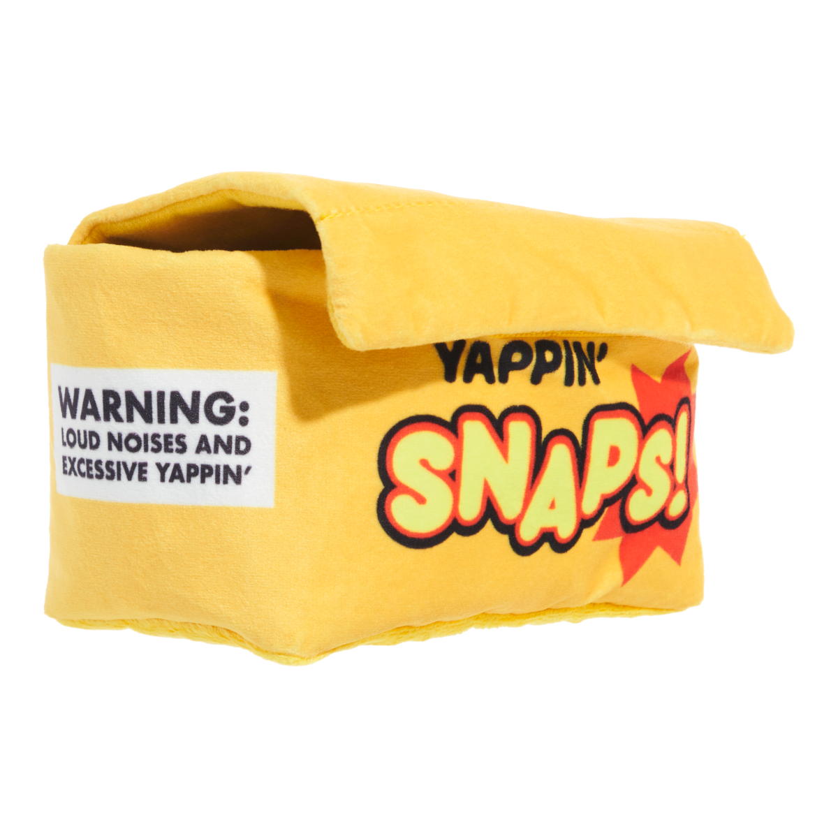 Squeaky Dog Toy with Crinkle Box & Tug Straps - Yappy Snaps