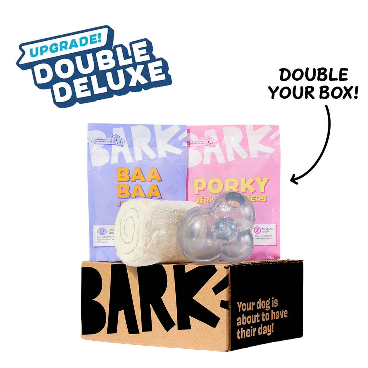 SuperChewer 12-Month Dog Toy Subscription – Double Deluxe Upgrade