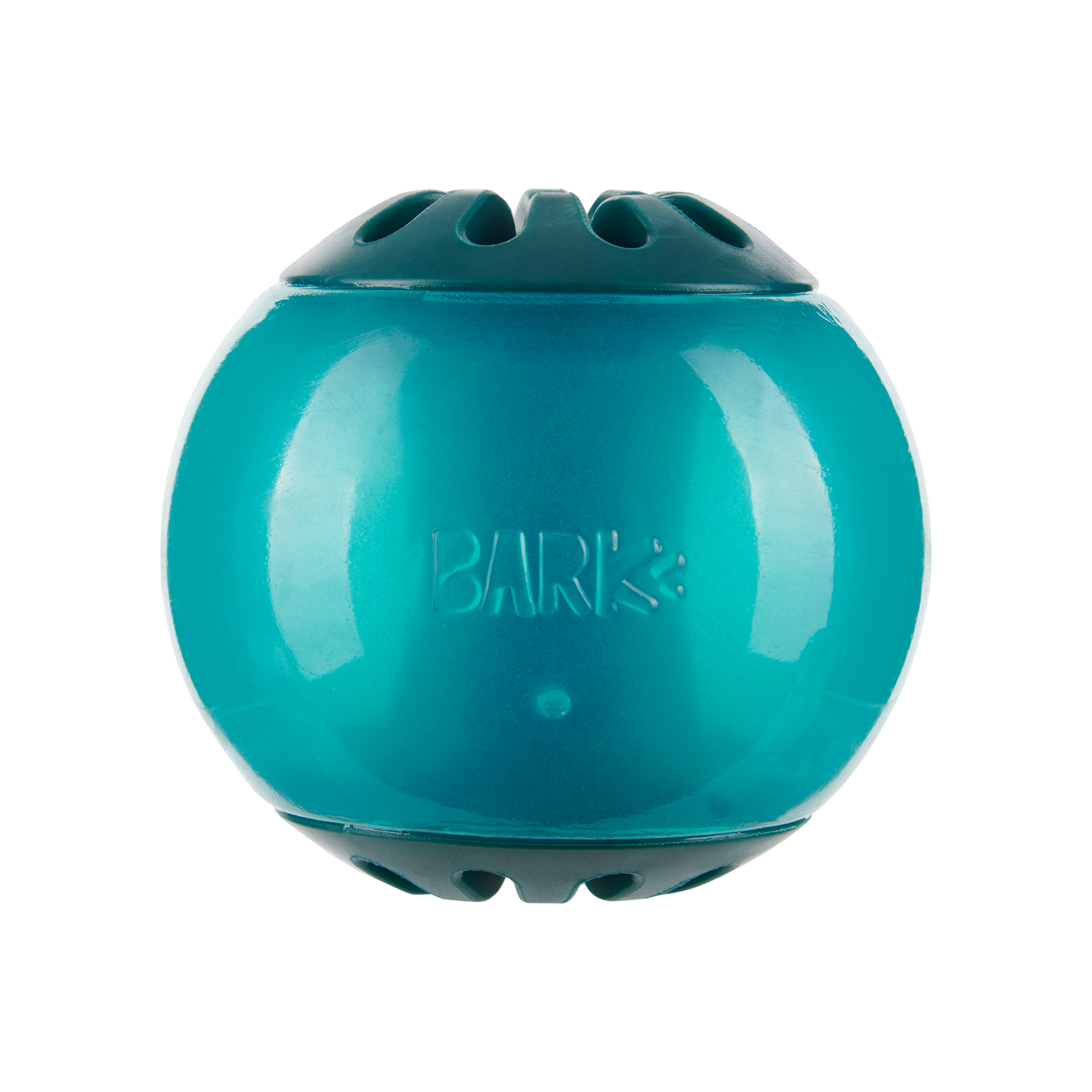 Teal Vortex Dog Toy with Squeaker & Treat Dispenser - Durable Rubber