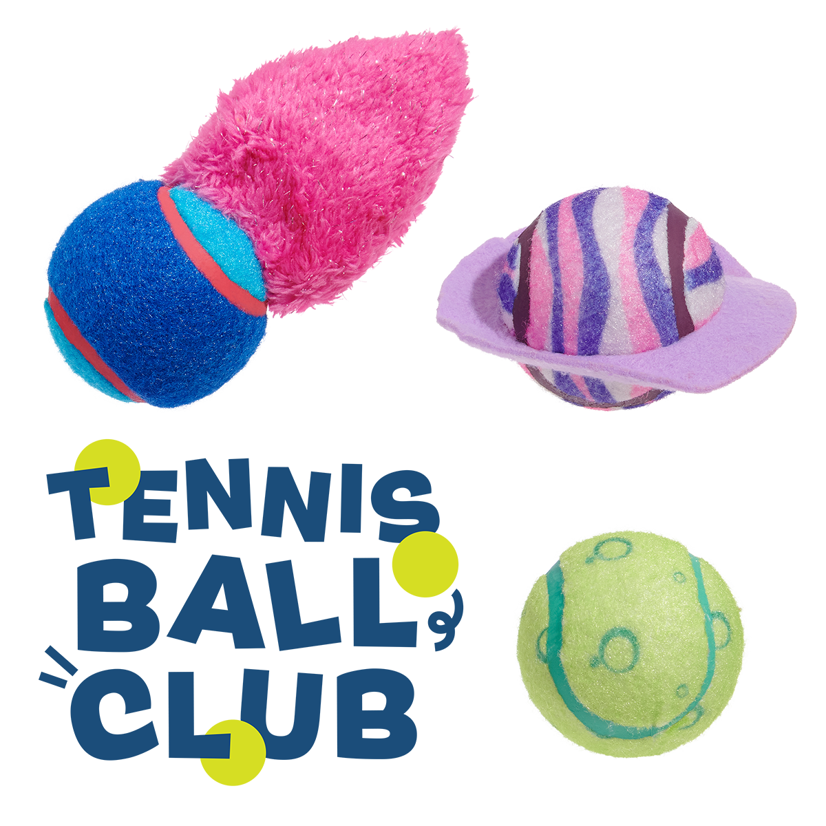 Squeaky Tennis Balls for Dogs - 3 Pack Set